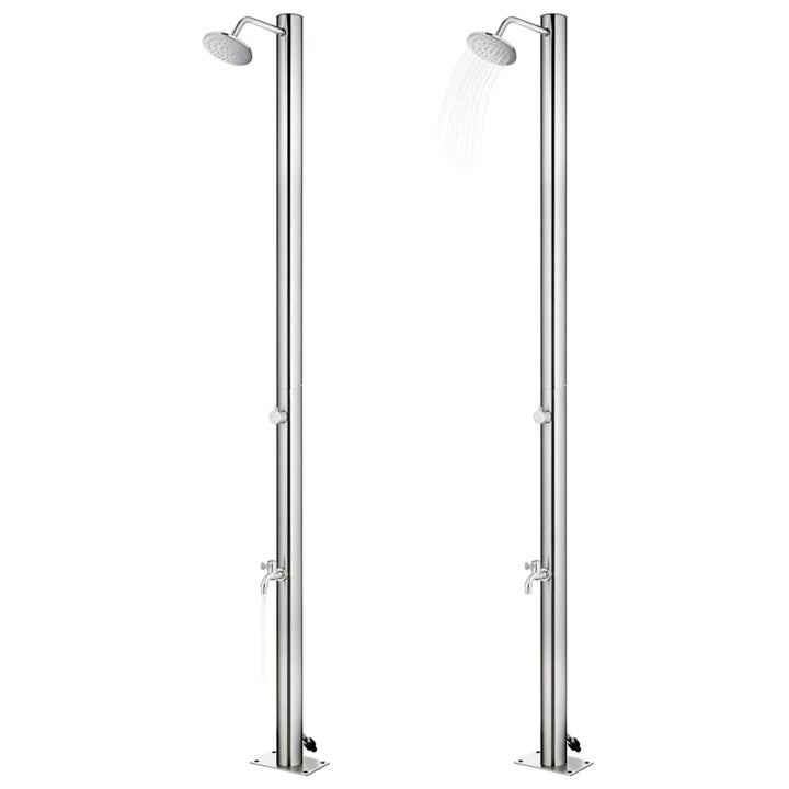 Duș De Grădină Cu Bază , 220 Cm, Oțel Inoxidabil