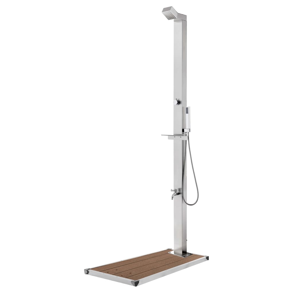 Duș De Grădină Cu Bază , 225 Cm, Oțel Inoxidabil