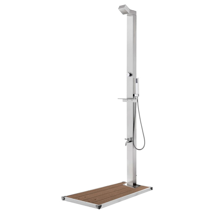 Duș De Grădină Cu Bază , 225 Cm, Oțel Inoxidabil