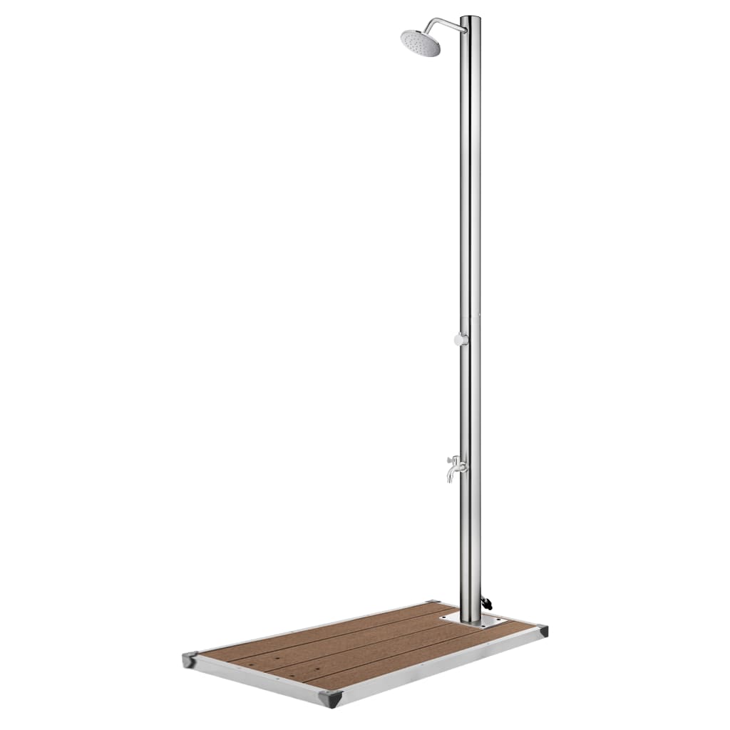 Duș De Grădină Cu Bază , 220 Cm, Oțel Inoxidabil