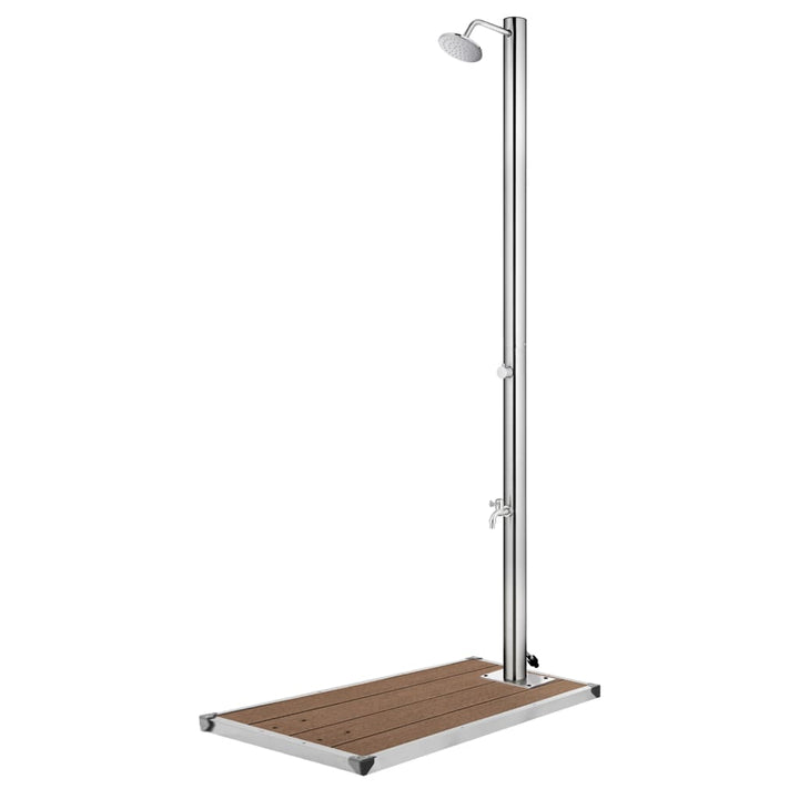 Duș De Grădină Cu Bază , 220 Cm, Oțel Inoxidabil