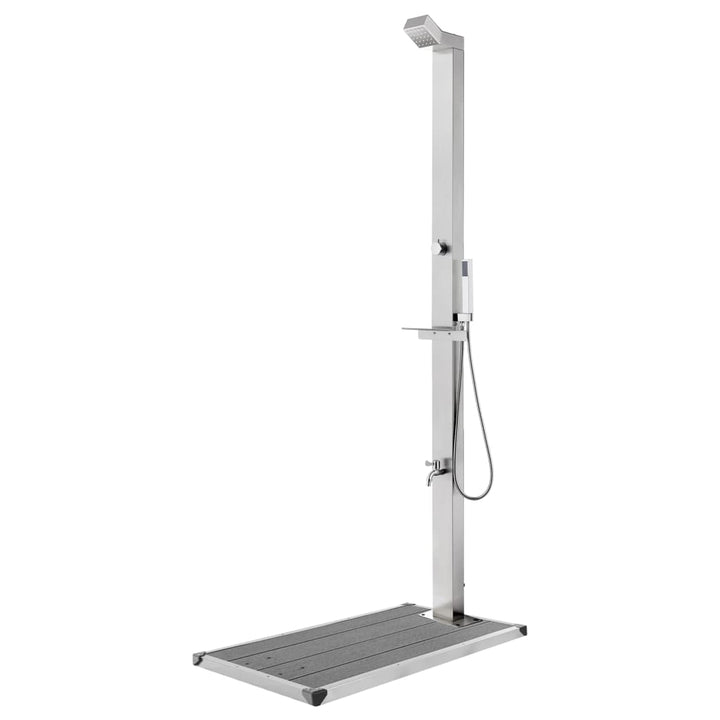 Duș De Grădină Cu Bază , 225 Cm, Oțel Inoxidabil