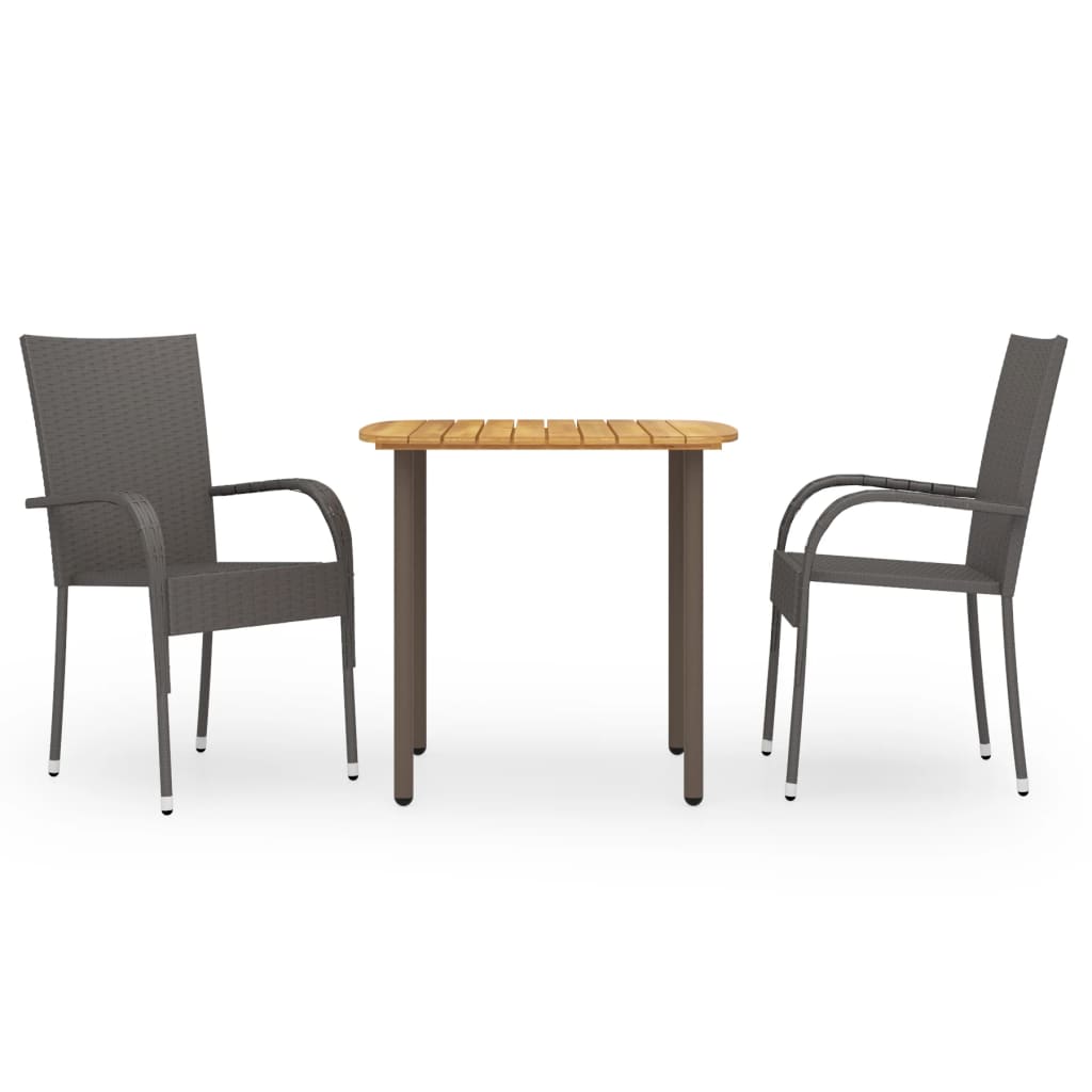 Set Mobilier De Grădină, 5 Piese, , Poliratan