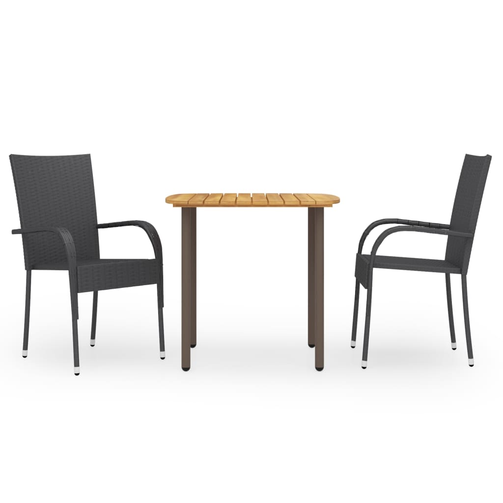 Set Mobilier De Grădină, 5 Piese, , Poliratan