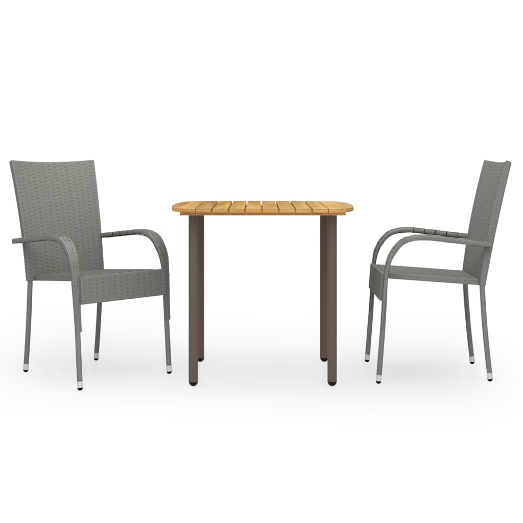 Set Mobilier De Grădină, 5 Piese, , Poliratan