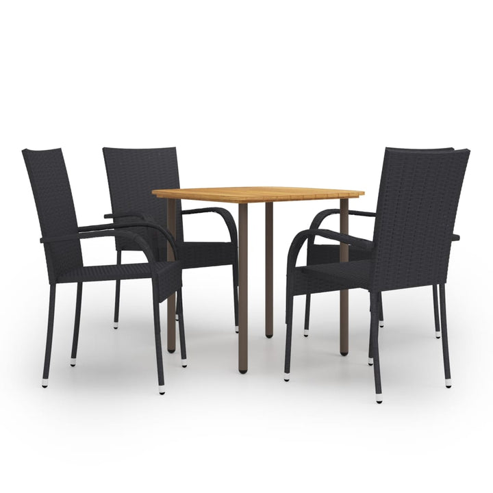 Set Mobilier De Grădină, 5 Piese, , Poliratan