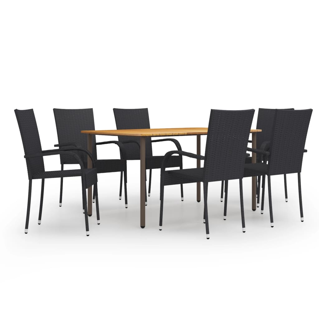 Set Mobilier De Grădină, 5 Piese, , Poliratan