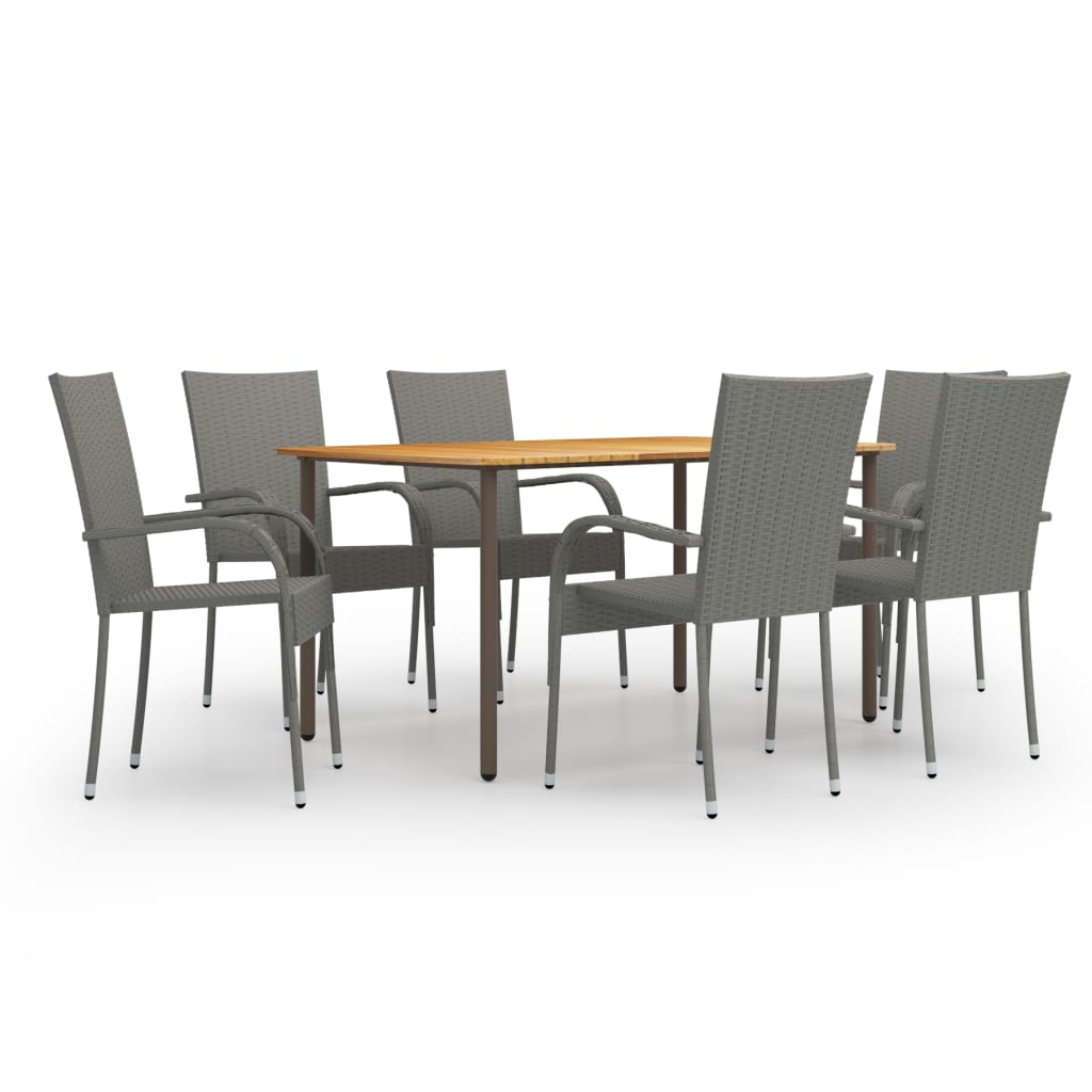 Set Mobilier De Grădină, 5 Piese, , Poliratan