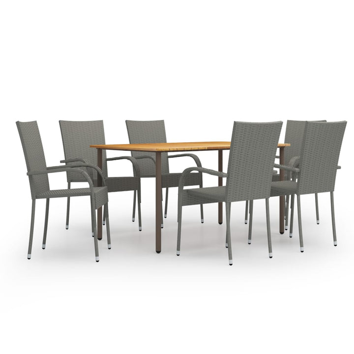 Set Mobilier De Grădină, 5 Piese, , Poliratan