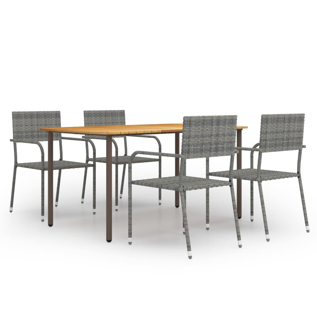 Set Mobilier De Grădină, 7 Piese, , Poli Ratan