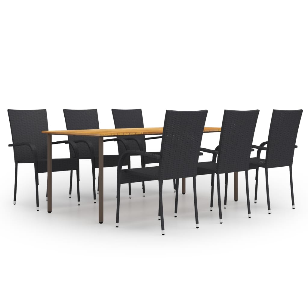 Set Mobilier De Grădină, 9 Piese, , Poliratan