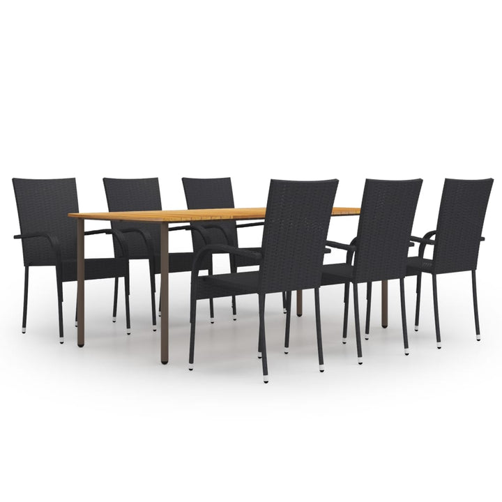 Set Mobilier De Grădină, 9 Piese, , Poliratan