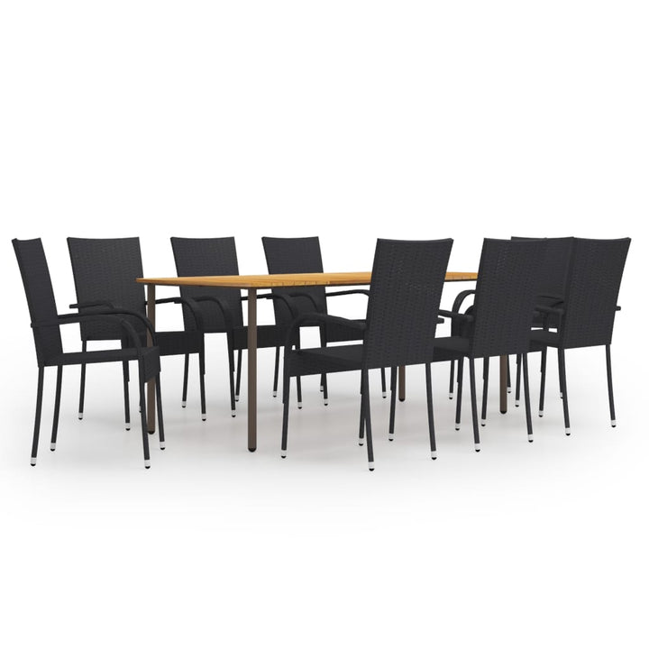 Set Mobilier De Grădină, 9 Piese, , Poliratan