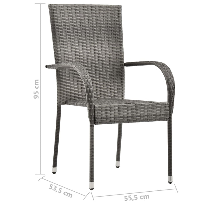 Set Mobilier De Grădină, 9 Piese, , Poliratan