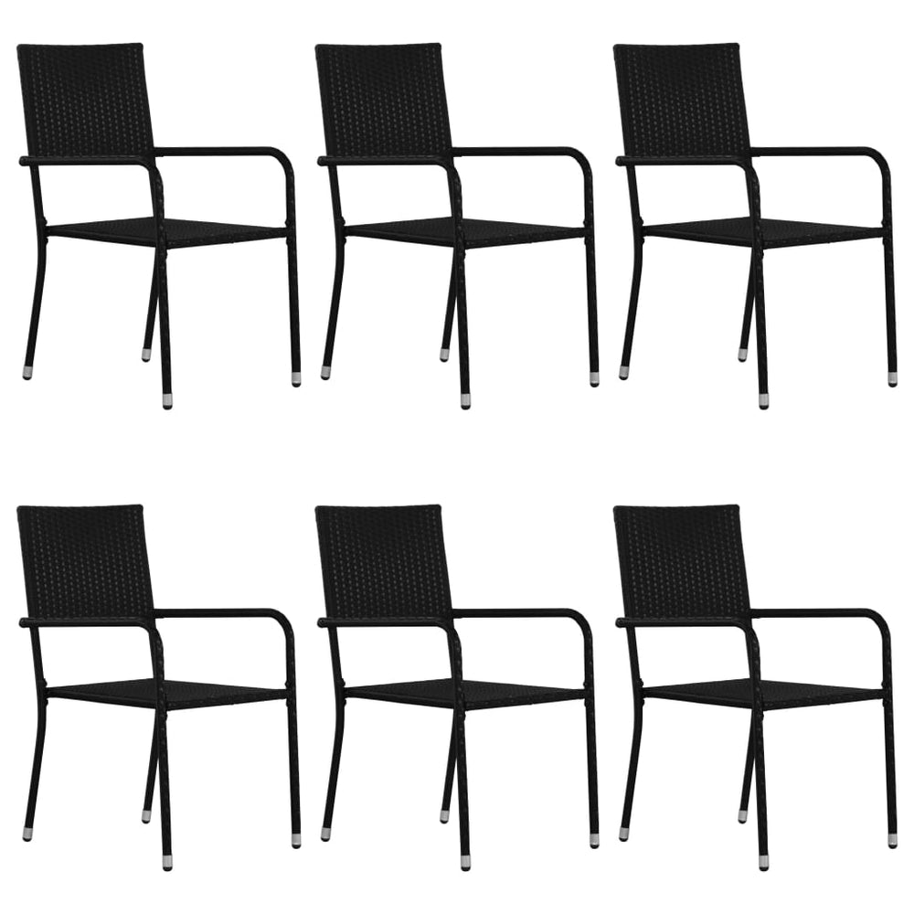 Set Mobilier De Grădină, 7 Piese, , Poliratan