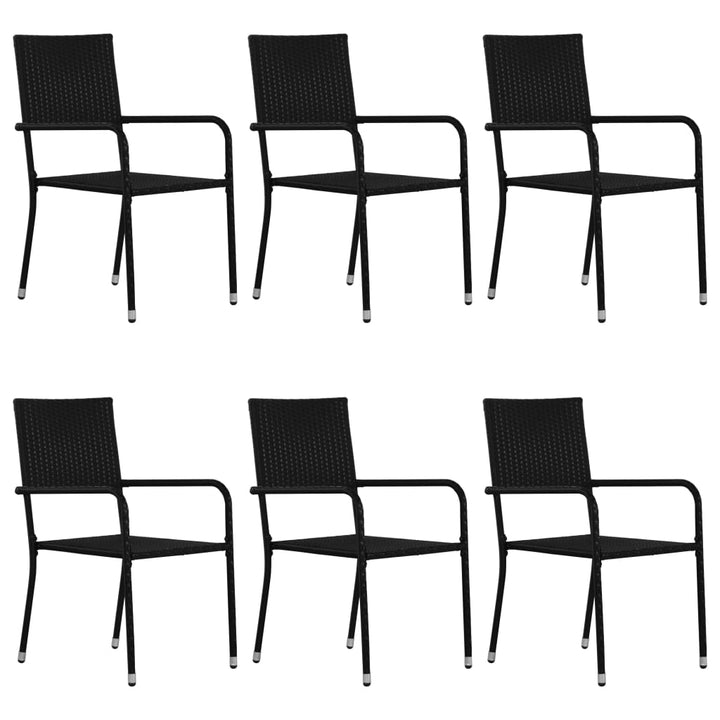 Set Mobilier De Grădină, 7 Piese, , Poliratan