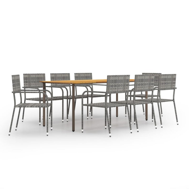 Set Mobilier De Grădină, 7 Piese, , Poliratan