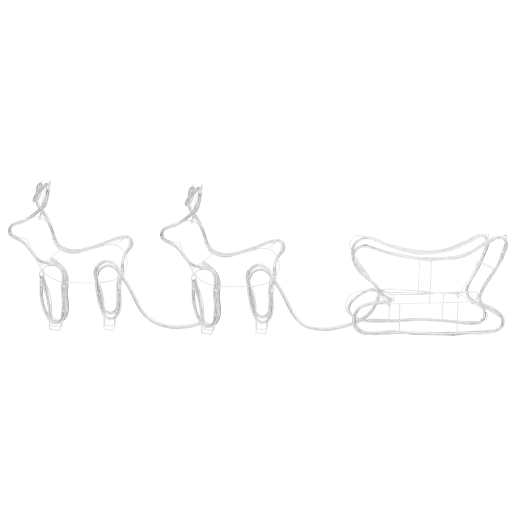 Decorațiune De Crăciun De Exterior, Cu Reni & Sanie, 576 Leduri