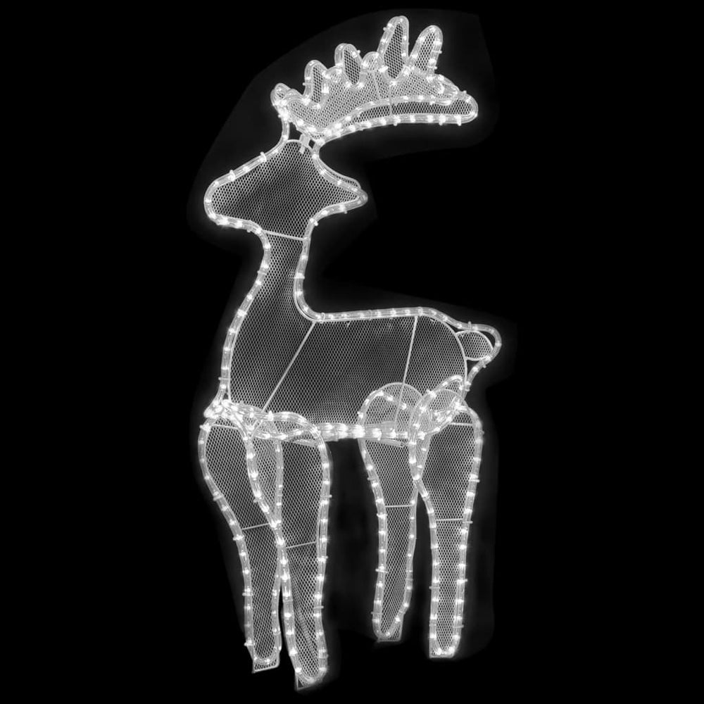 Decorațiune De Crăciun Ren, Cu Plasă, 306 Led-Uri, 60X24X89 Cm