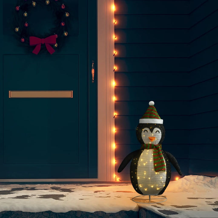 Figurină Pinguin Decorativă De Crăciun, Led, Țesătură Lux