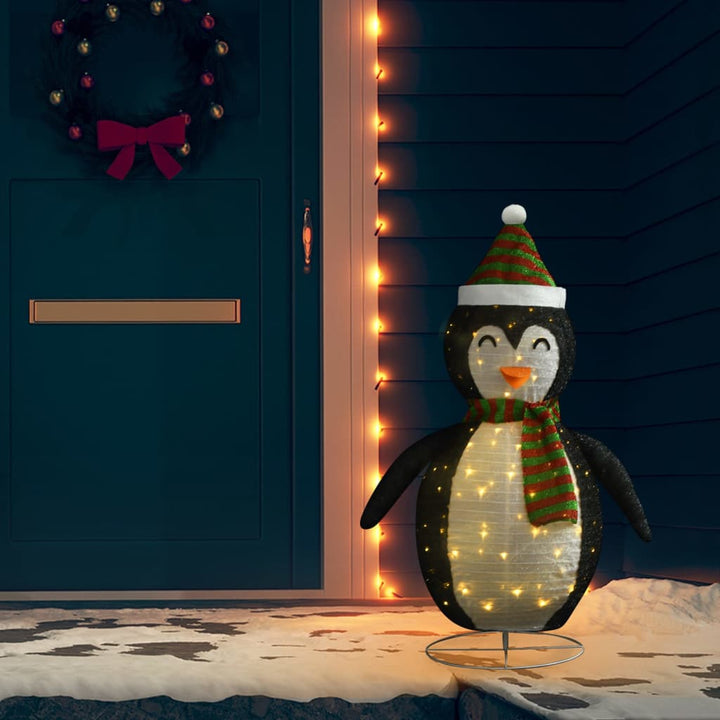 Figurină Pinguin Decorativă De Crăciun, Led, Țesătură Lux