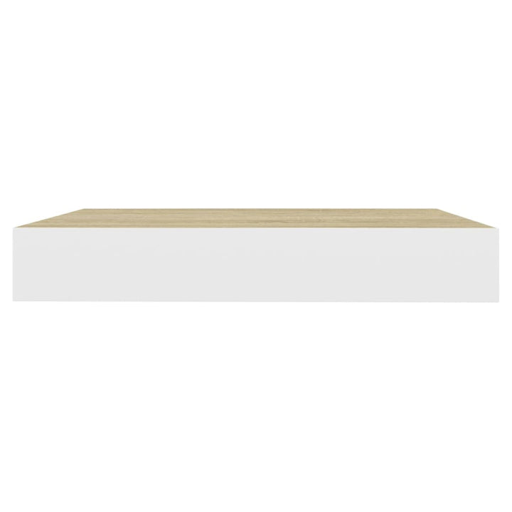 Rafturi Perete Suspendate 4 Buc. Alb/Stejar 23X23,5X3,8 Cm Mdf Culoarea Stejarului Și Alb