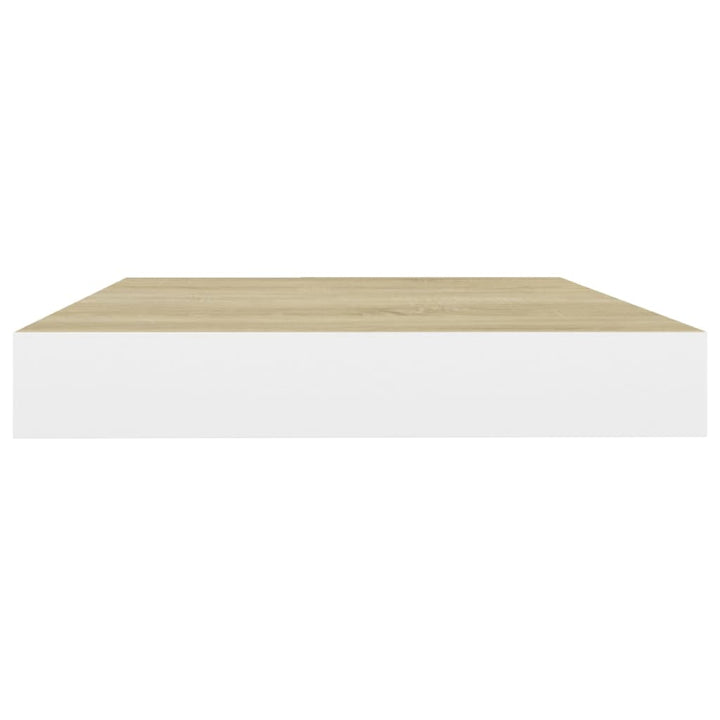 Rafturi Perete Suspendate 4 Buc. Alb/Stejar 50X23X3,8Cm Mdf Culoarea Stejarului Și Alb