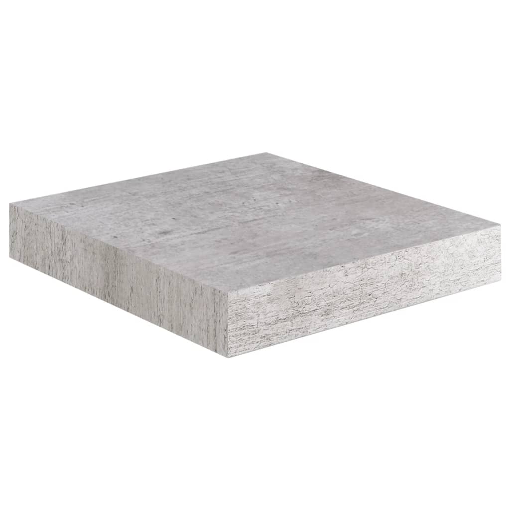 Rafturi Perete Suspendate 4 Buc. 23X23,5X3,8 Cm Mdf Gri Beton