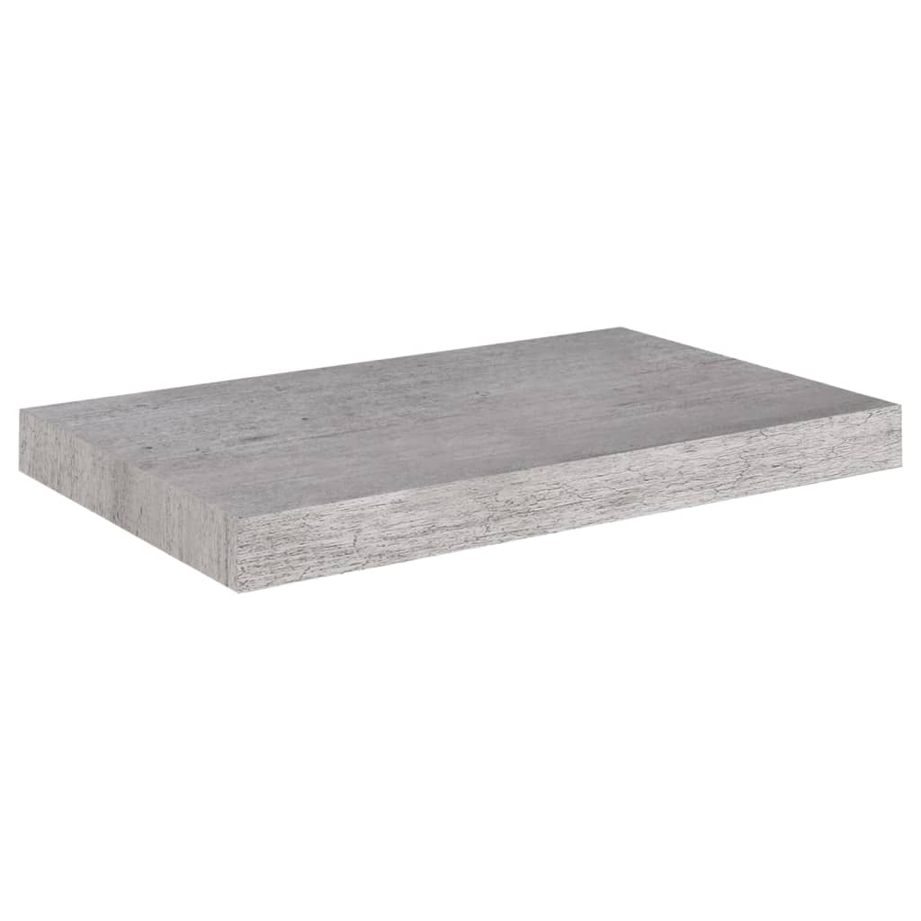 Rafturi Perete Suspendate, 4 Buc., , 50X23X3,8 Cm, Mdf Gri Beton