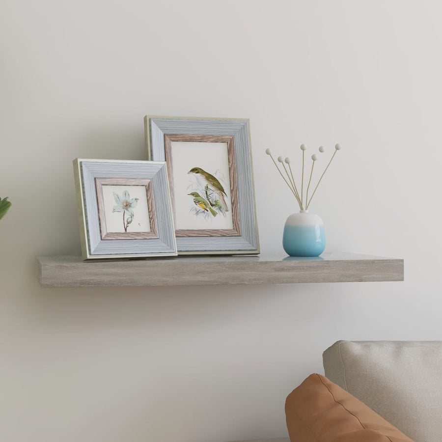 Raft De Perete Suspendat, , 60X23,5X3,8 Cm, Mdf Gri Beton