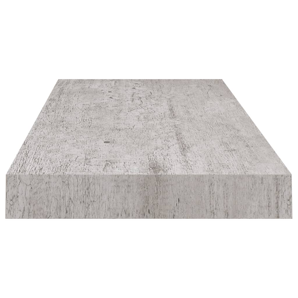 Rafturi Perete Suspendate, 2 Buc., 60X23,5X3,8 Cm Mdf Gri Beton