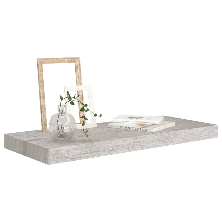 Rafturi De Perete, 4 Buc., , 60X23,5X3,8 Cm, Mdf Gri Beton