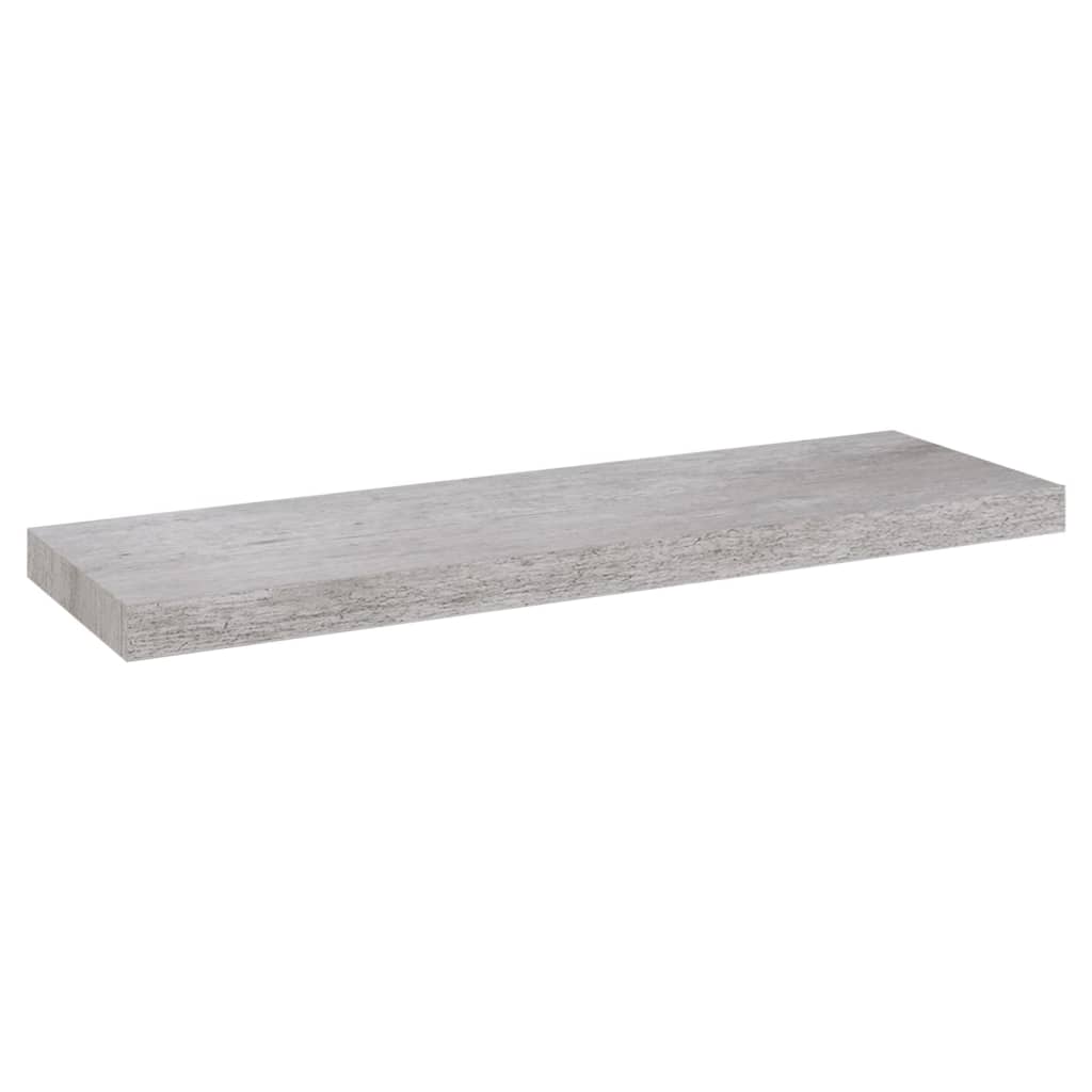 Rafturi De Perete Suspendate,4 Buc,,80X23,5X3,8 Cm,Mdf Gri Beton