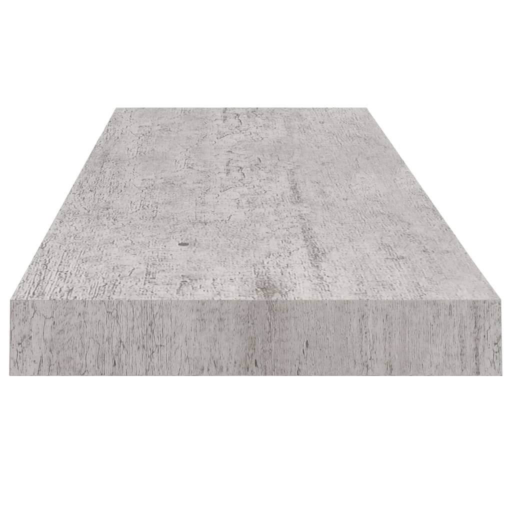 Rafturi De Perete Suspendate,4 Buc,,80X23,5X3,8 Cm,Mdf Gri Beton