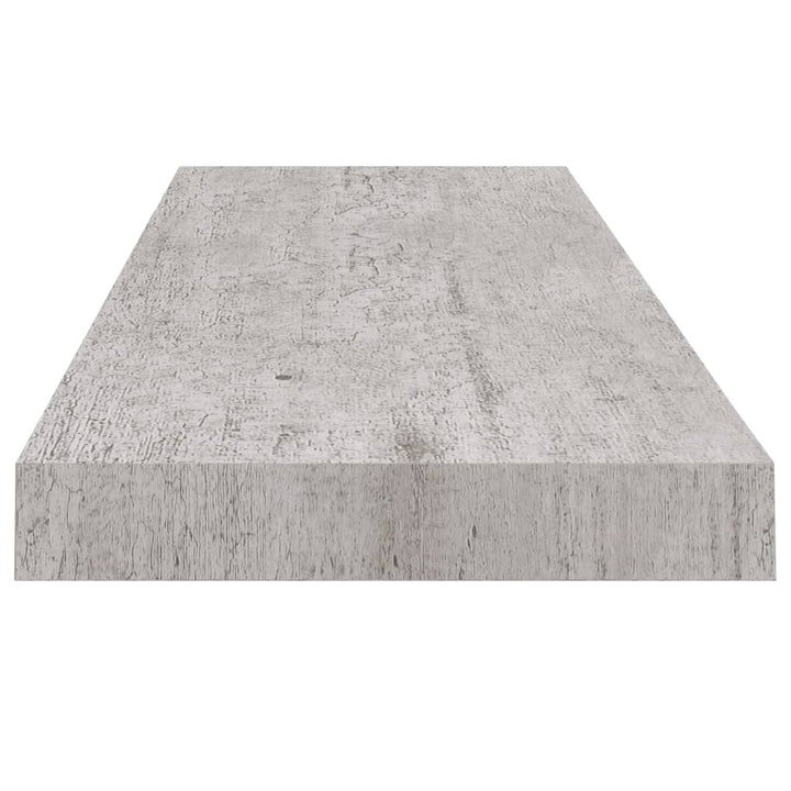 Rafturi De Perete Suspendate,4 Buc,,80X23,5X3,8 Cm,Mdf Gri Beton