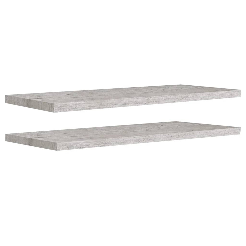 Rafturi Perete Suspendate 2 Buc. 90X23,5X3,8 Cm Mdf Gri Beton