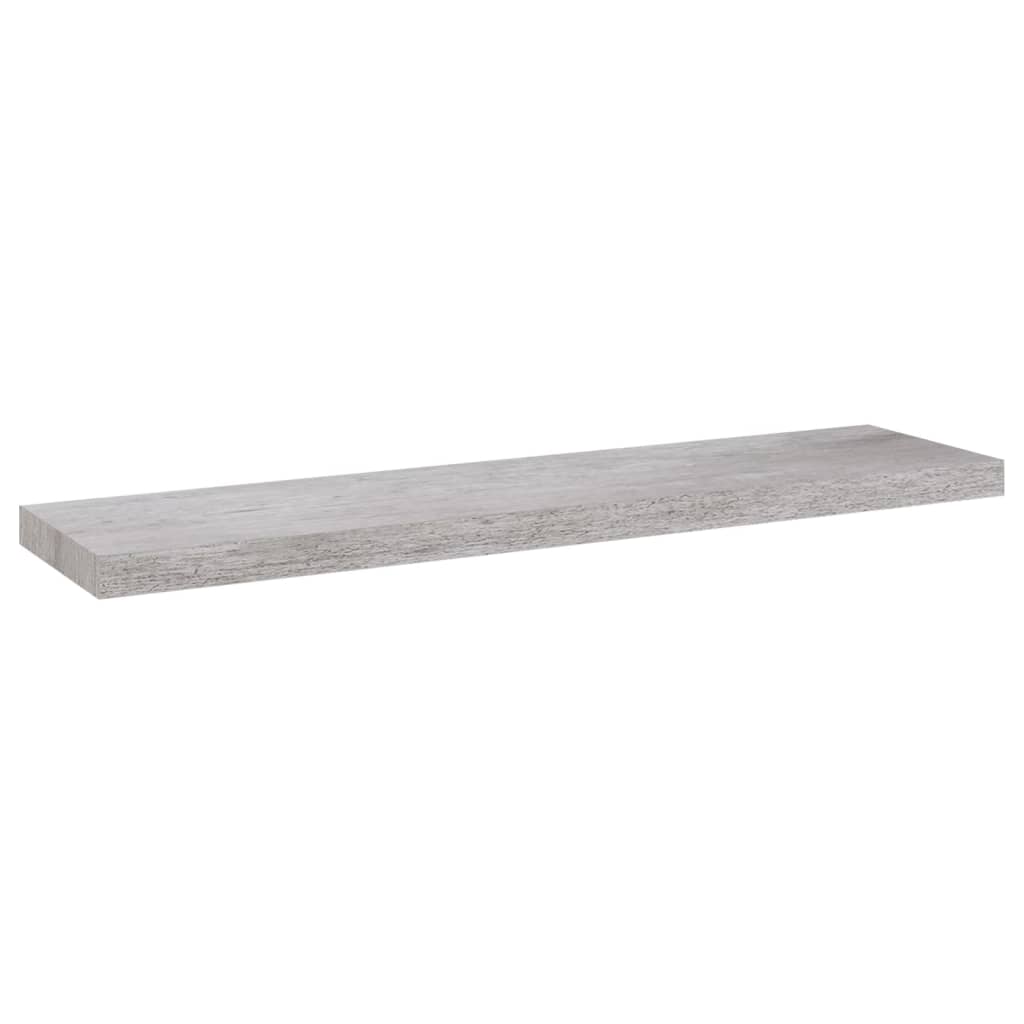 Rafturi Perete Suspendate 2 Buc. 90X23,5X3,8 Cm Mdf Gri Beton