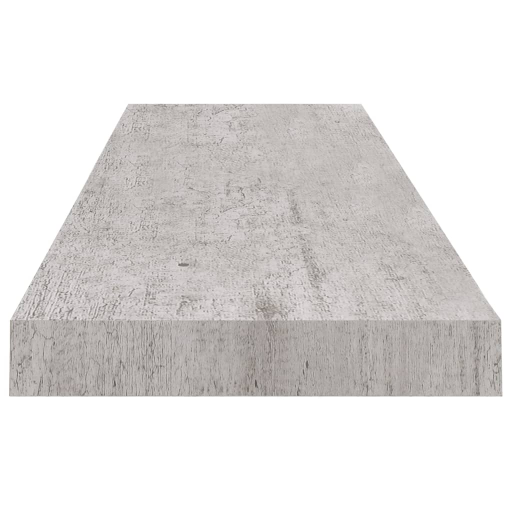 Rafturi Perete Suspendate 4 Buc. 90X23,5X3,8 Cm Mdf Gri Beton