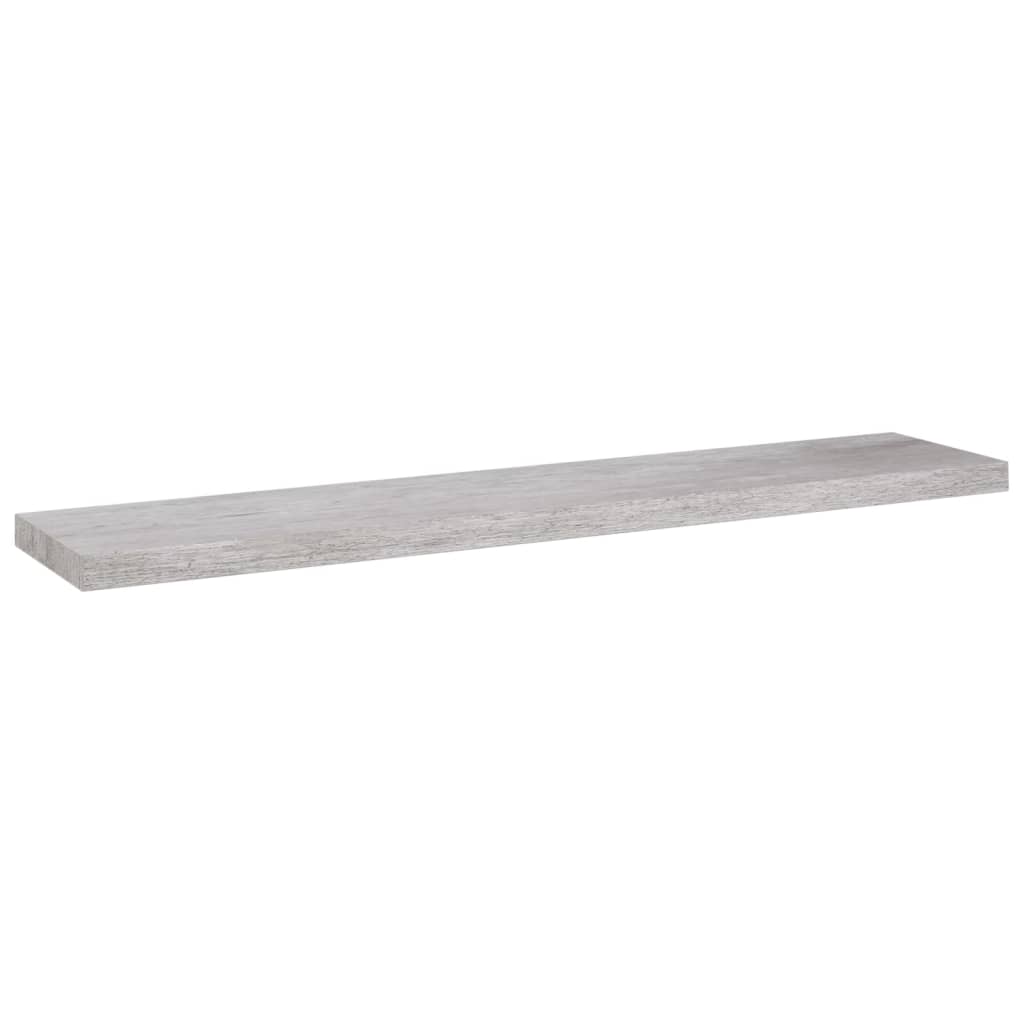 Rafturi Perete Suspendate 2 Buc. 120X23,5X3,8 Cm Mdf Gri Beton
