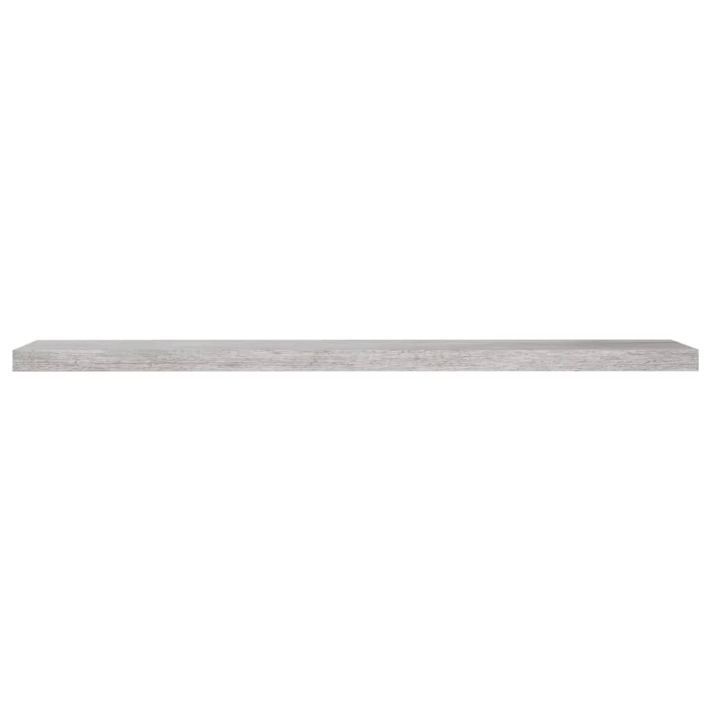 Rafturi Perete Suspendate 2 Buc. 120X23,5X3,8 Cm Mdf Gri Beton