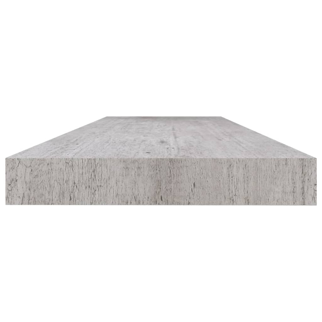 Rafturi Perete Suspendate 2 Buc. 120X23,5X3,8 Cm Mdf Gri Beton