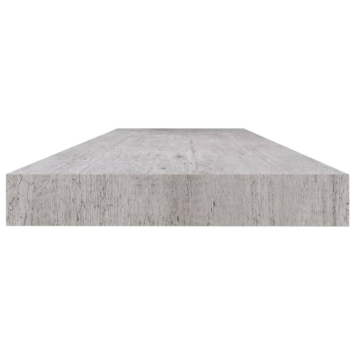 Rafturi Perete Suspendate 2 Buc. 120X23,5X3,8 Cm Mdf Gri Beton