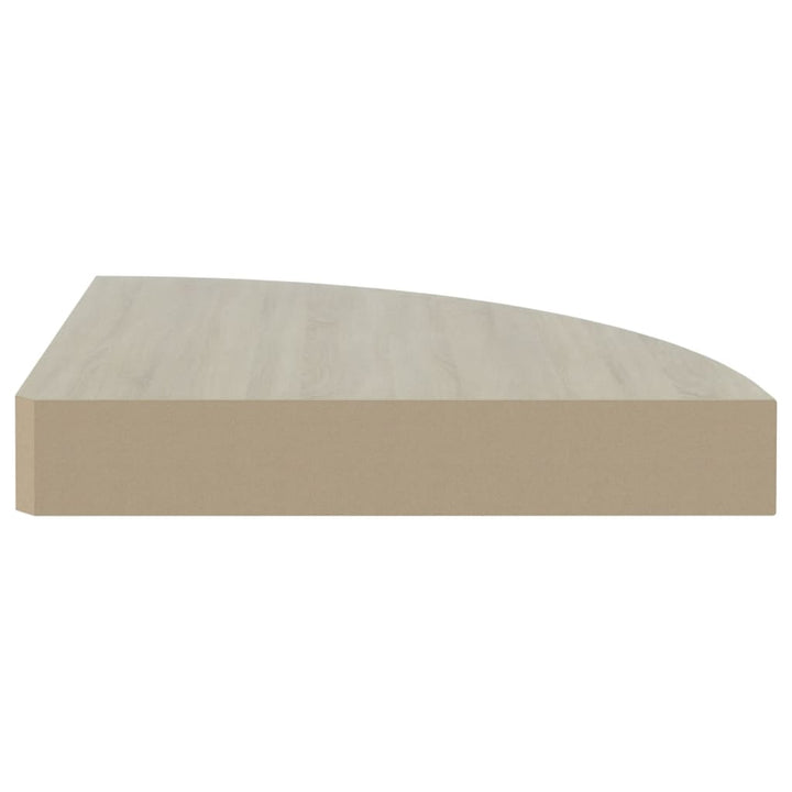 Rafturi De Perete De Colț 4 Buc. Stejar Și Alb 25X25X3,8Cm Mdf Culoarea Stejarului Și Alb