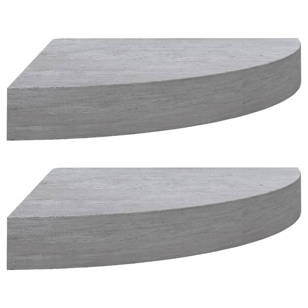 Rafturi De Colț De Perete, 2 Buc., , 25X25X3,8 Cm, Mdf Gri Beton