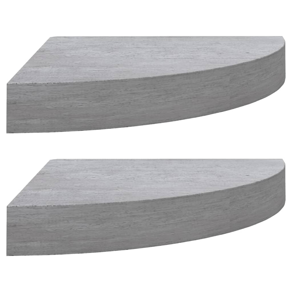 Rafturi De Colț De Perete, 2 Buc., , 25X25X3,8 Cm, Mdf Gri Beton
