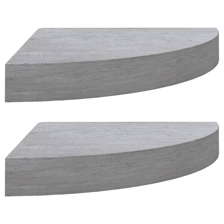 Rafturi De Colț De Perete, 2 Buc., , 25X25X3,8 Cm, Mdf Gri Beton