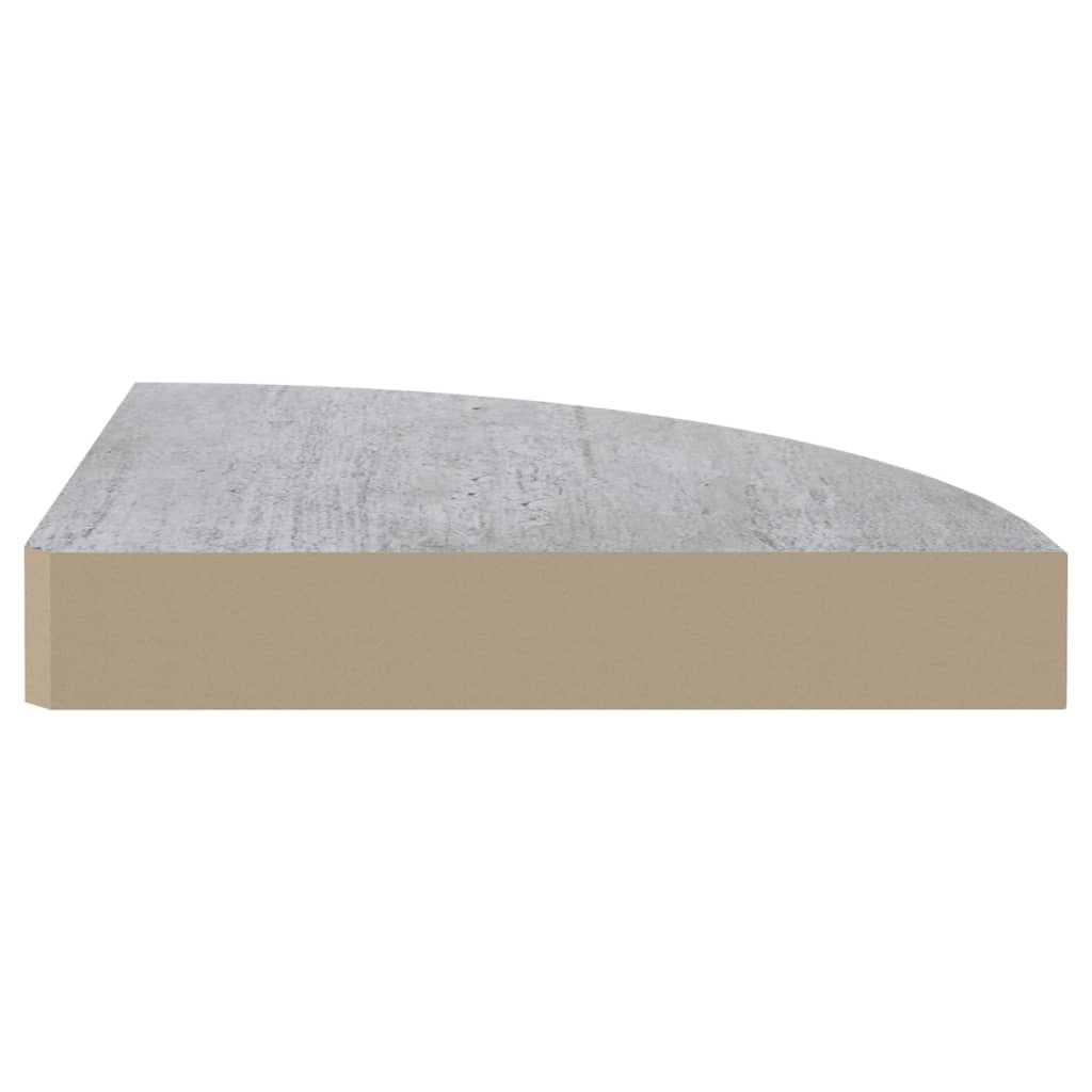 Rafturi De Colț De Perete, 2 Buc., , 25X25X3,8 Cm, Mdf Gri Beton