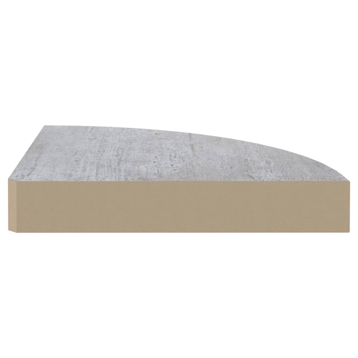 Rafturi De Colț De Perete, 2 Buc., , 25X25X3,8 Cm, Mdf Gri Beton