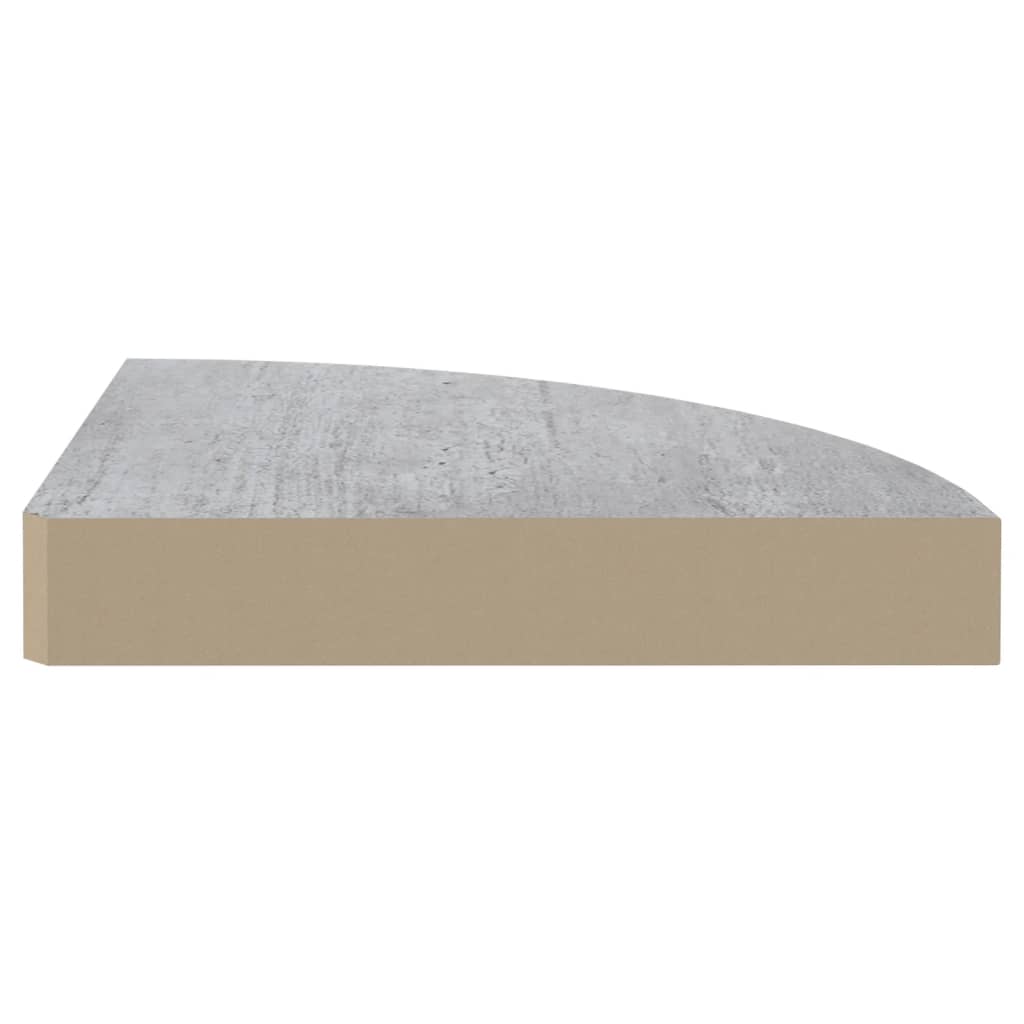 Rafturi De Colț De Perete, 4 Buc., , 25X25X3,8 Cm, Mdf Gri Beton