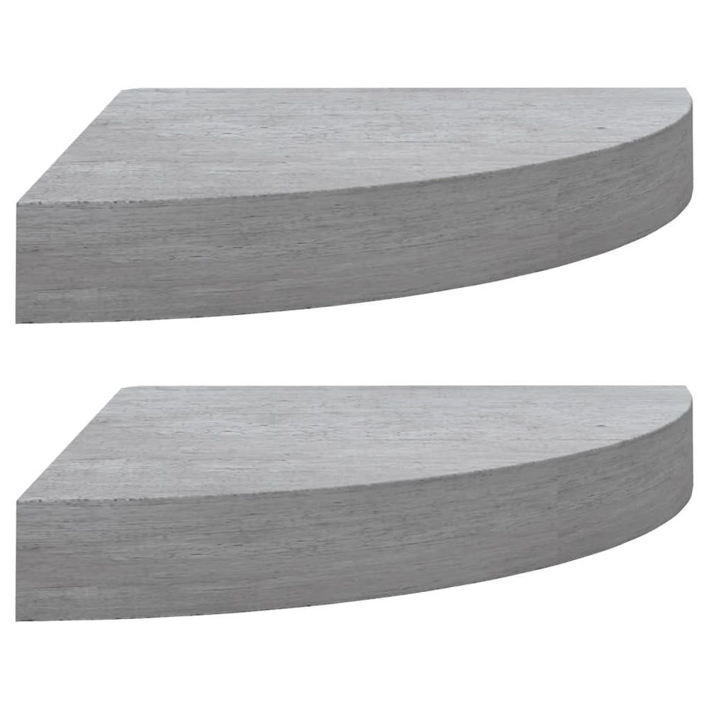Rafturi De Colț De Perete 2 Buc. 35X35X3,8 Cm Mdf Gri Beton